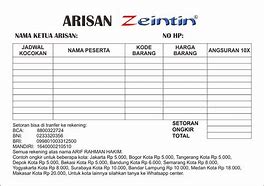 Contoh Slot Arisan Menurun